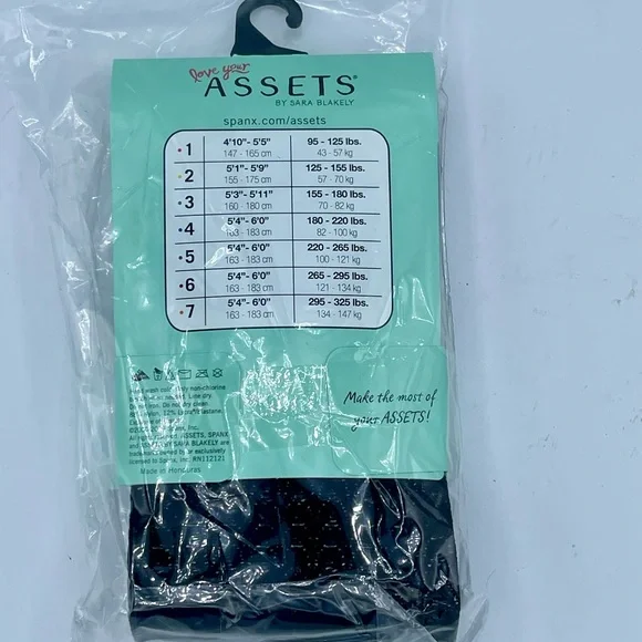 New Loving By Assets by Sara Beckley Shaping BlackTights Size 4 (180-220) - Picture 8 of 8